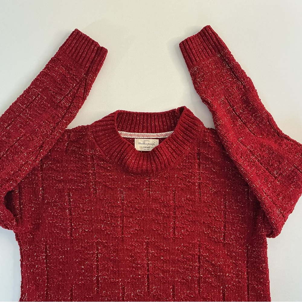 Weatherproof Vintage Red Knit Sweater - Picture 3 of 5